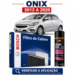 Filtro Ar Condicionado Onix 2019 2018 2017 2016 2015 2014 2013 2012 Cabine + Higienizador