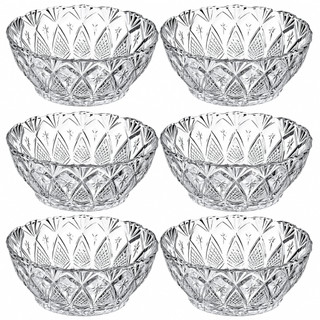 Jogo 6 Bowls Tigelas de Vidro 150ml Toffee Sobremesa Petisqueira Molhos Frutas Mesa Posta