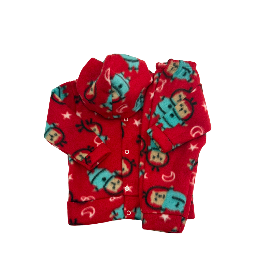 Conjunto Infantil Soft com Capuz Astronauta Unissex Quentinho Tamanhos P, M e G