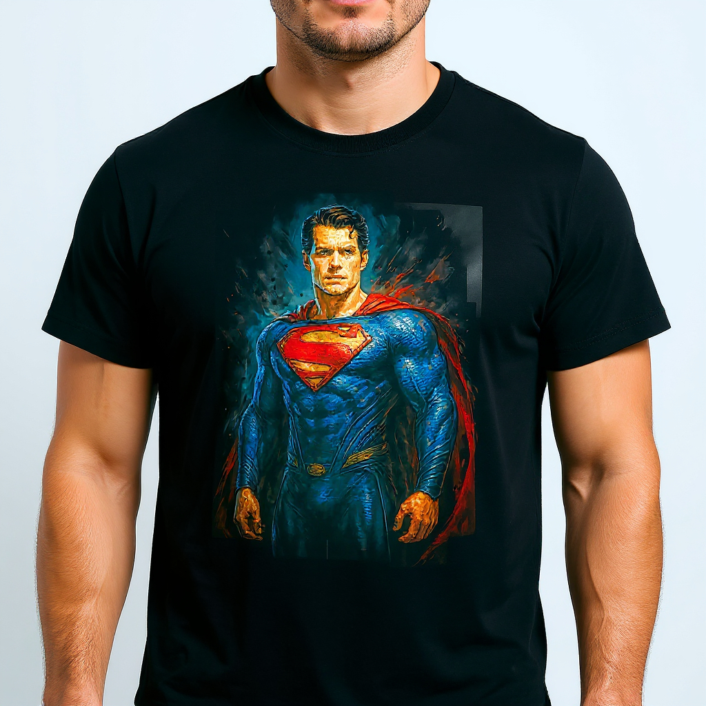 Camiseta Super-Herói Estilo Clássico Masculina | Estampa Inspirada em Herói Icônico | 100% Algodão | Adulto e Infantil