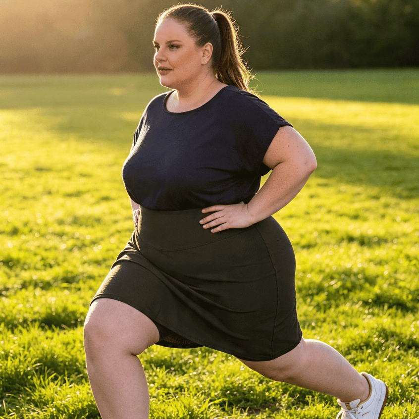 Saia Short Fitness Roupa Evangélica Plus Size Academia Caminhada Modesta G1 E G2 Cintura Alta Musculação Confortável