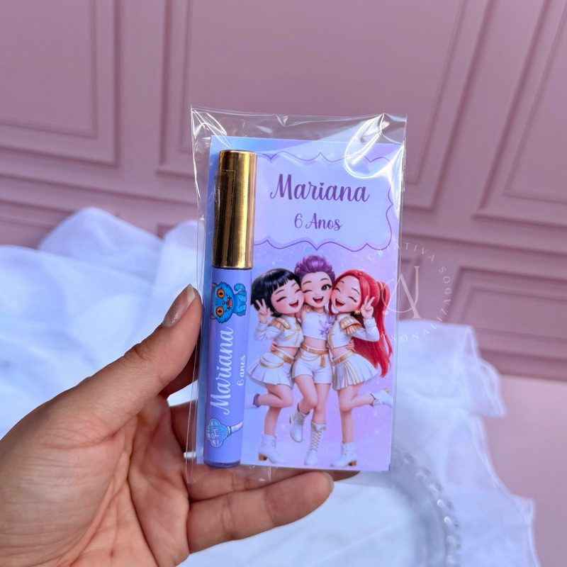 10un Gloss personalizado Lembrancinha Aniversário Guerreiras do kpop - huntrix