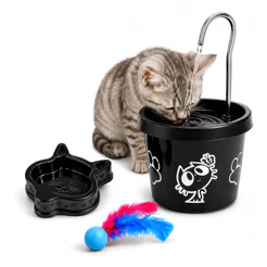 Bebedouro Para Gatos Fonte com Comedouro e Peteca