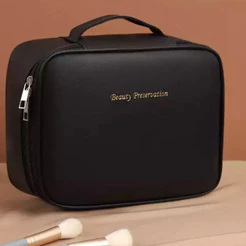 Bolsa de higiene pessoal com divisória Super grande selada, grande capacidade, bolsa de armazenamento de cosméticos 9078