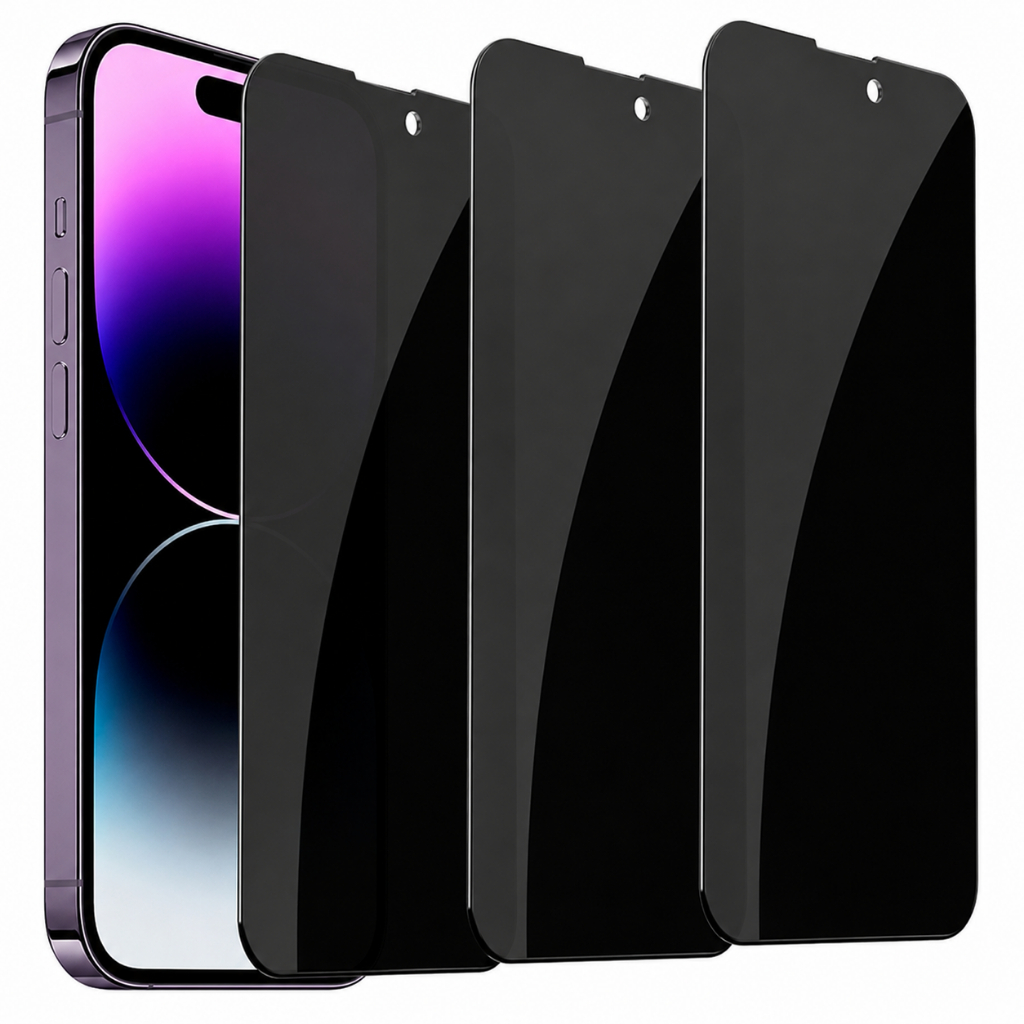 Kit 3 Películas Privativas IPhone Privacidade de Vidro 3D Spy Para Todos Modelos de IPhone