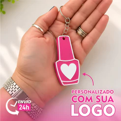 Kit 90 Unidades de Chaveiro Abridor de Lata Personalizado com Sua Logo Manicura Nails Brinde Presente Mimo