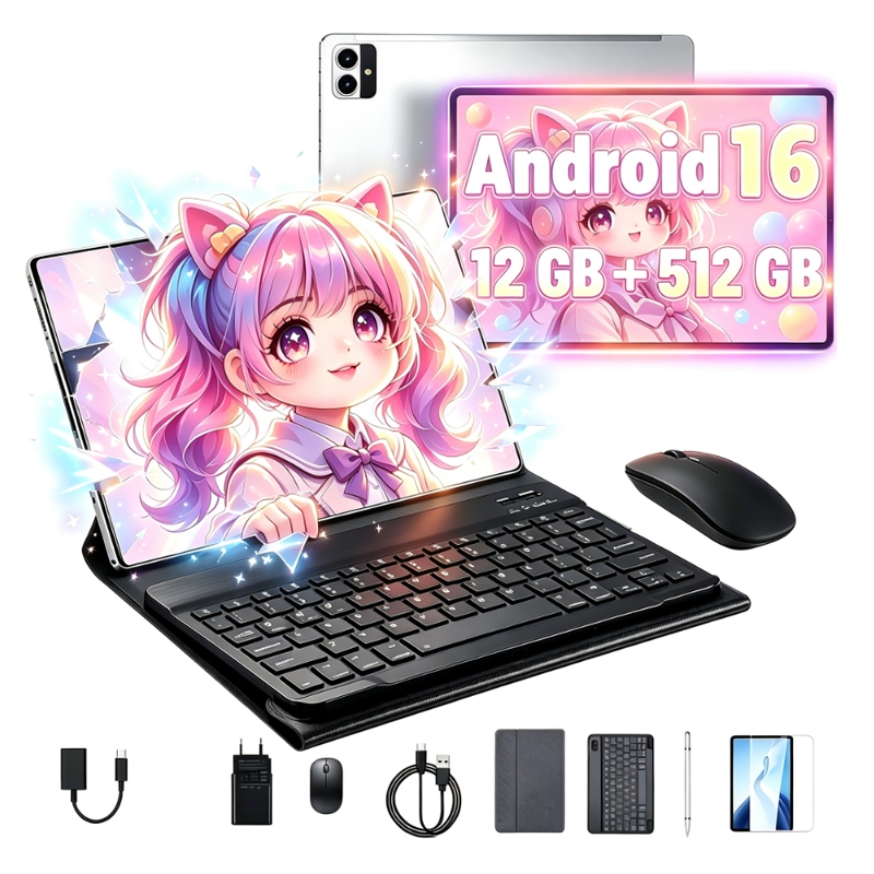 2026 Pad 12 Snapdragon 8 Gen 3  Android 16 12+512GB  10.1" Tela  10000mAh  Acessórios Completos