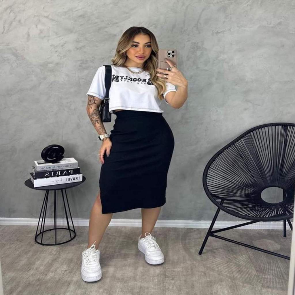 Saia Ribana Feminina Linda e Estilosa | Moda Moderna, Confortável e Versátil