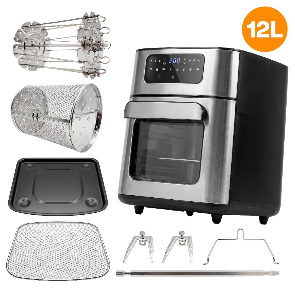 Air Fryer Oven Nakasaki 12L Digital Preto 1700W Antiaderente Sem Oleo Panela de Fritar Design Sofisticado