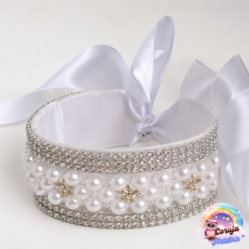 Porta Coque de Luxo em Strass Branco