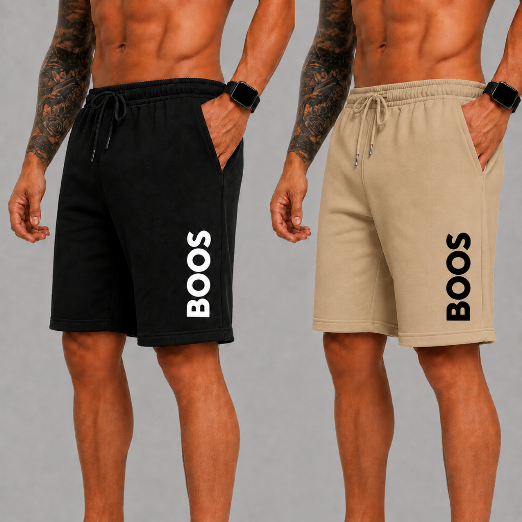 Kit 2 Bermuda Moletom Moletinho Masculina Street Wear Estampado Short Lançamento