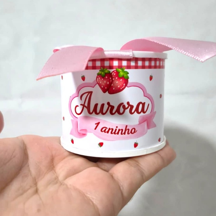 KIT TUBOLATAS PERSONALIZADAS 5X6 - MORANGUINHO | LEMBRANCINHA ANIVERSÁRIO•FESTA INFANTIL•CHÁ DE BEBÊ