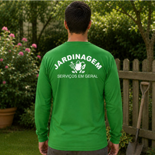Camiseta Jardinagem Proteção Solar Uniforme Jardineiro Camisa Trabalho Manga Longa Manga Curta