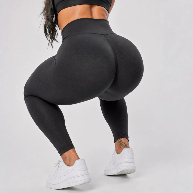 Calça Legging Feminina Academia Cintura Alta Zero Transparência Fitness Grossa Modeladora Compressão Tecido Encorpado — imagem 1