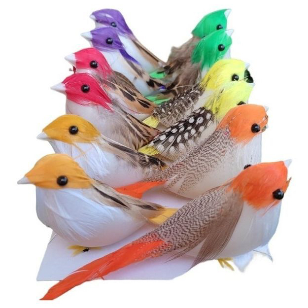 MINI PASSARINHO DECORAÇÃO P/ FESTAS CENÁRIOS JARDIM UNIDADE