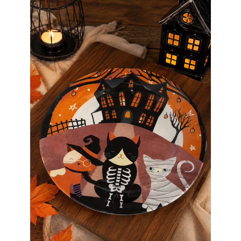 Prato Sobremesa Halloween Decorato Sweet Tasty Alleanza 21cm