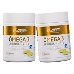 Kit 2x Ômega 3 Epa 660mg Dha 440mg + Vitamina E Total 120 Caps - 2 Meses Bodyaction
