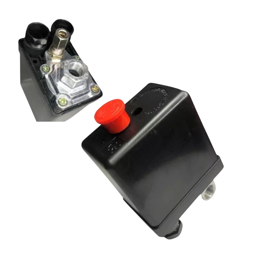 Pressostato De Botão 1 Via para Compressor de ar Schulz/Motomil/Chiaperini e outros 80-120 Psi 1 via