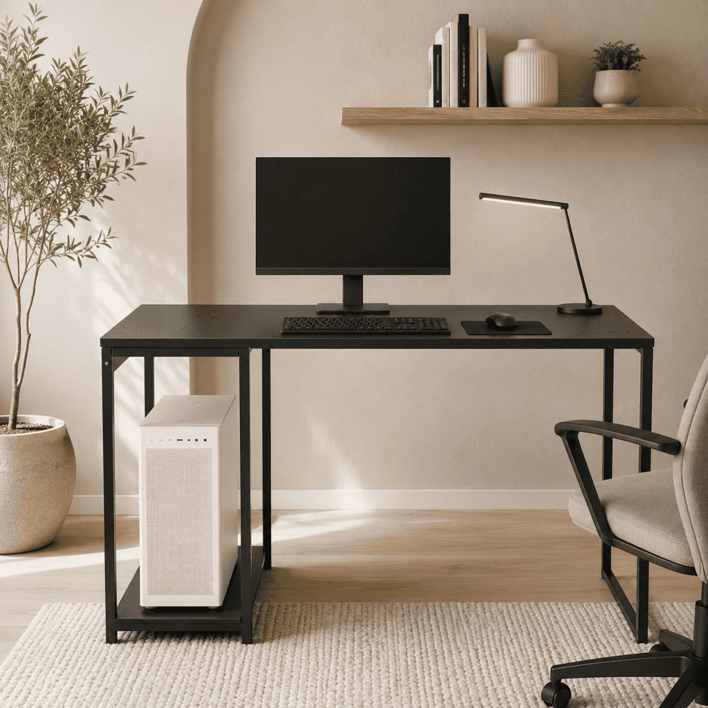 Mesa Industrial 110cm para CPU Computador e Home Office