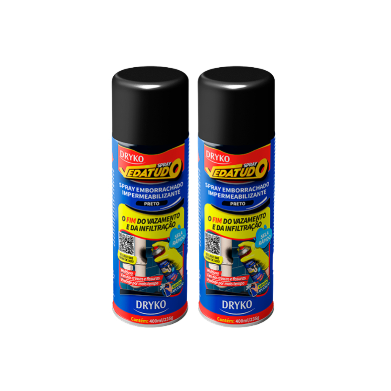 Spray Impermeabilizante VedaTudo 400ml/235g Dryko - Preto KIT