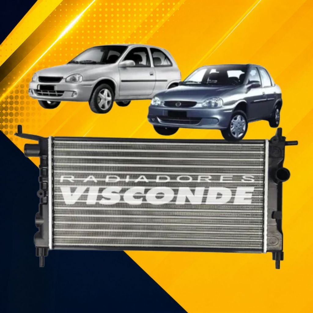 Radiador Visconde GM Corsa Classic 1.0 1.4 1.6 1994 1997 2000 2002 2006 2010