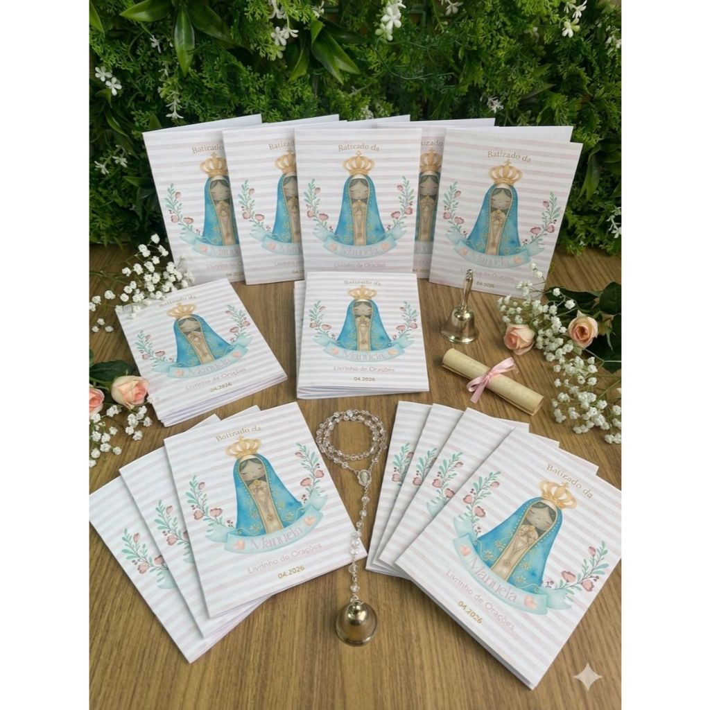 Livrinho de Oração Personalizado – Lembrancinha Batizado - Crisma - Primeira Comunhão