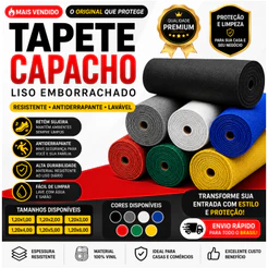 Tapete Capacho 1,20 x 1,00m Antiderrapante Absorvente Lavável Resistente Várias Cores Condomínio Recepção