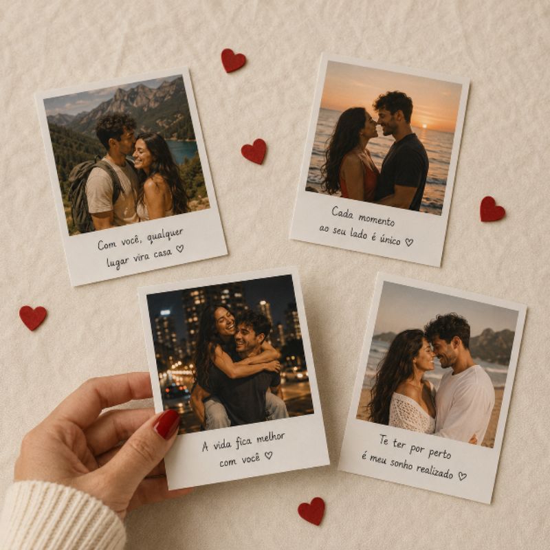 Kit Mini Fotos Personalizadas - Envio 24 Horas Estilo polaroide 4K Alta Qualidade Não Desbota Fotografia Premium