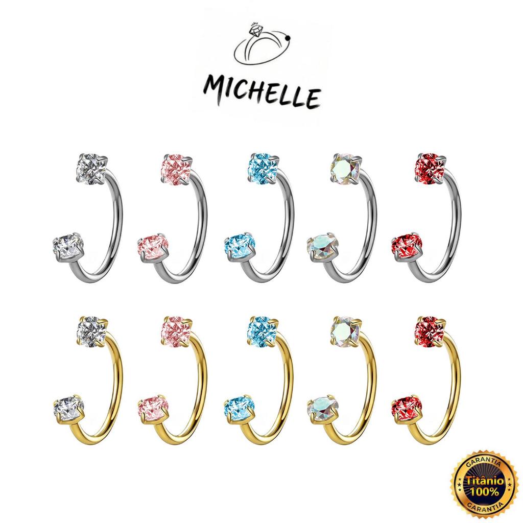 Piercing Ferradura ZircôNia Redonda TitâNio | Septo, Helix, Daith, Septo, Mamilo Piercing Cartilagem