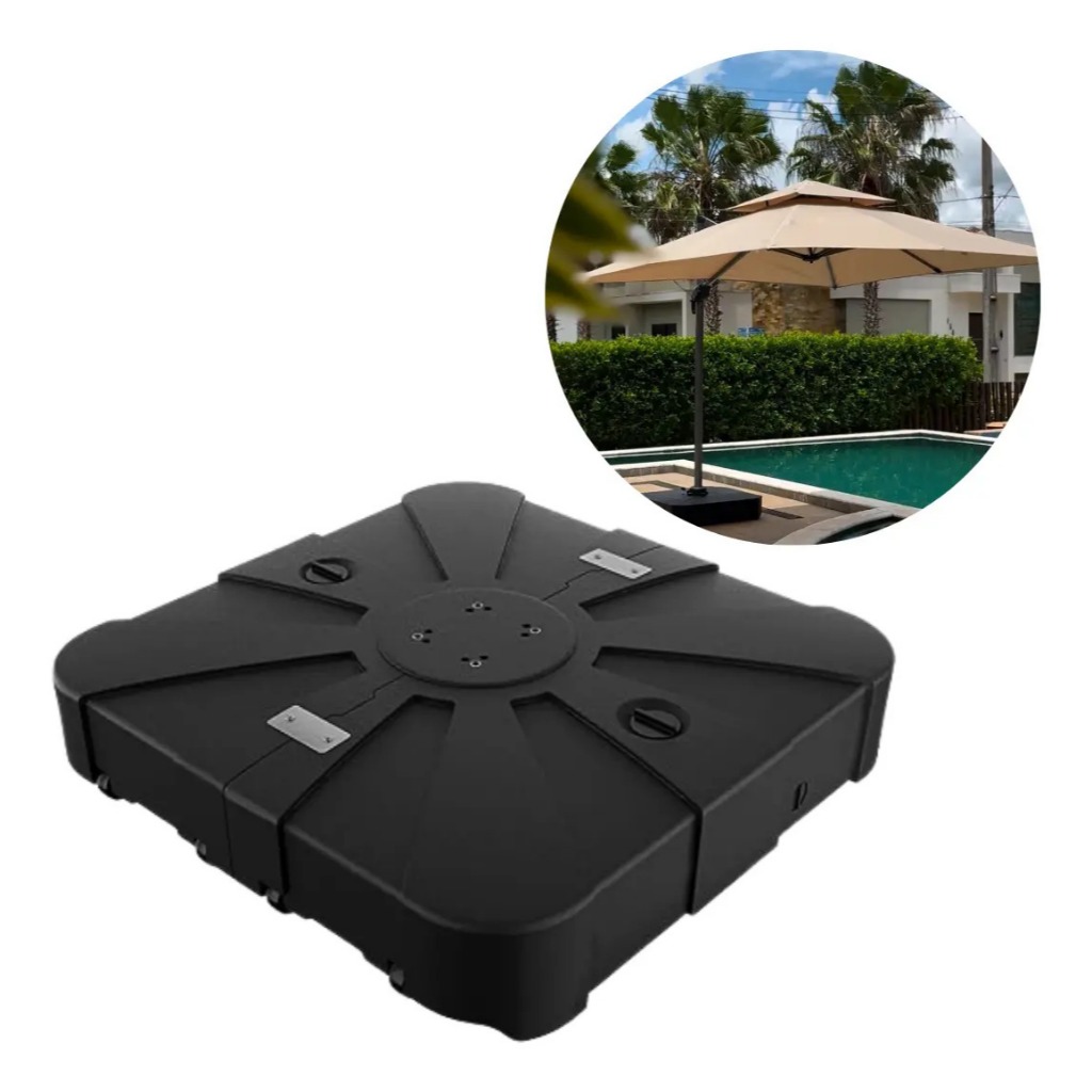 Contra Peso Base Ombrelone Roma 100 Litros Premium Reforçada Para Guarda Sol Piscina Praia Jardim