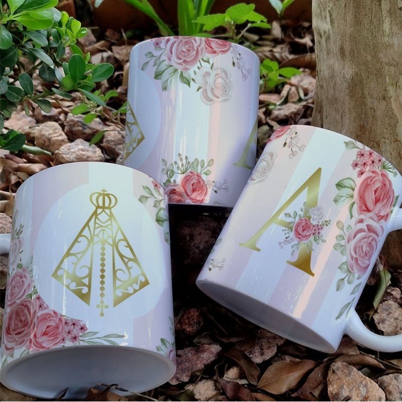 Caneca Nossa Senhora Aparecida Personalizada Com Nome Presente Religioso Católico