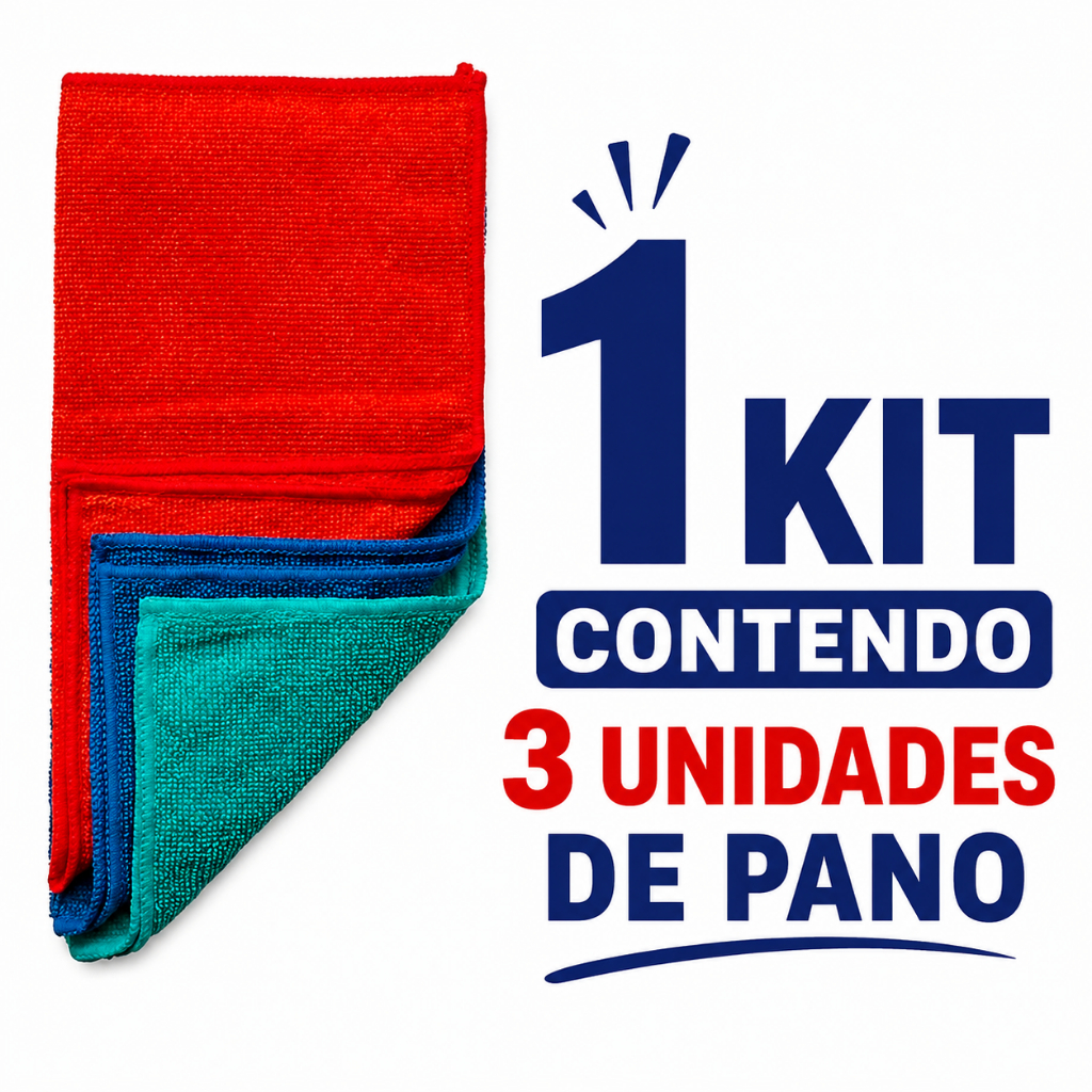 Panos De Limpeza Microfibra Multiuso Alta Absorção 30x30 Carro Cozinha Casa Vidros