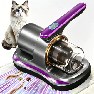 Aspirador Anti‐Ácaros Sem Fio Portátil Recarregável USB, Remove Pó, Ácaros e Pelos de Pet, para Colc