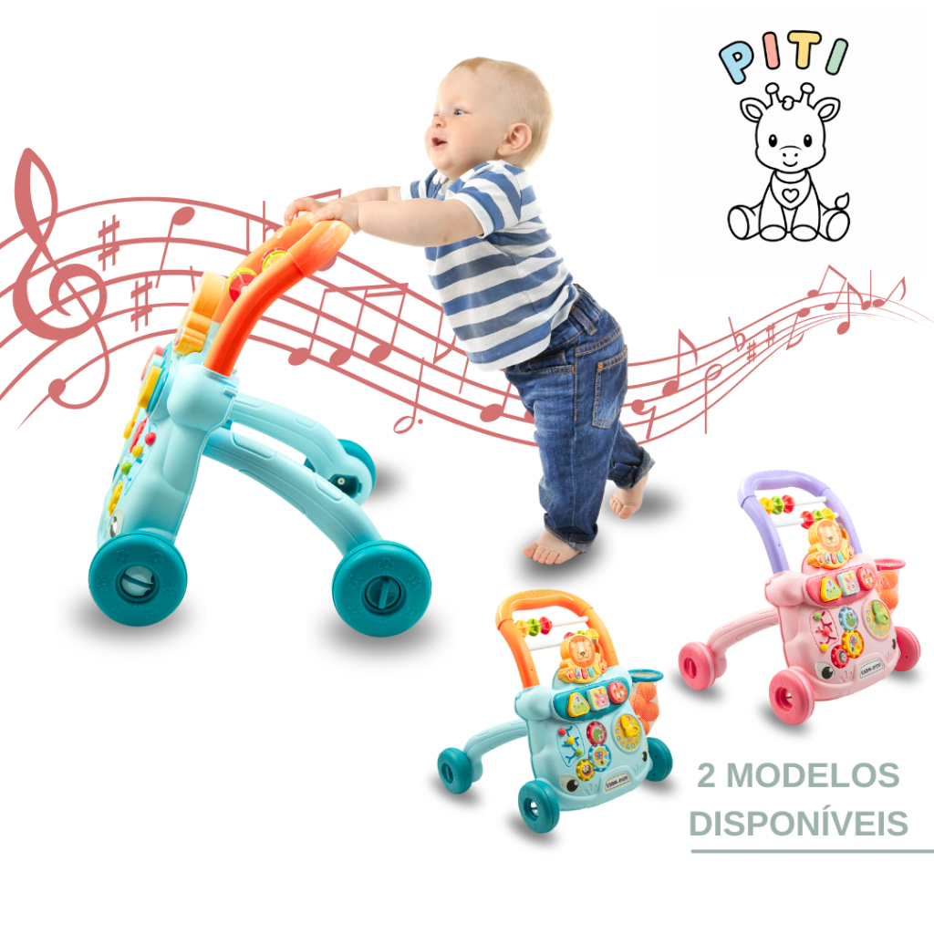 Andador de Bebê Andador de Bebê Menino andador Empurrador de Bebê