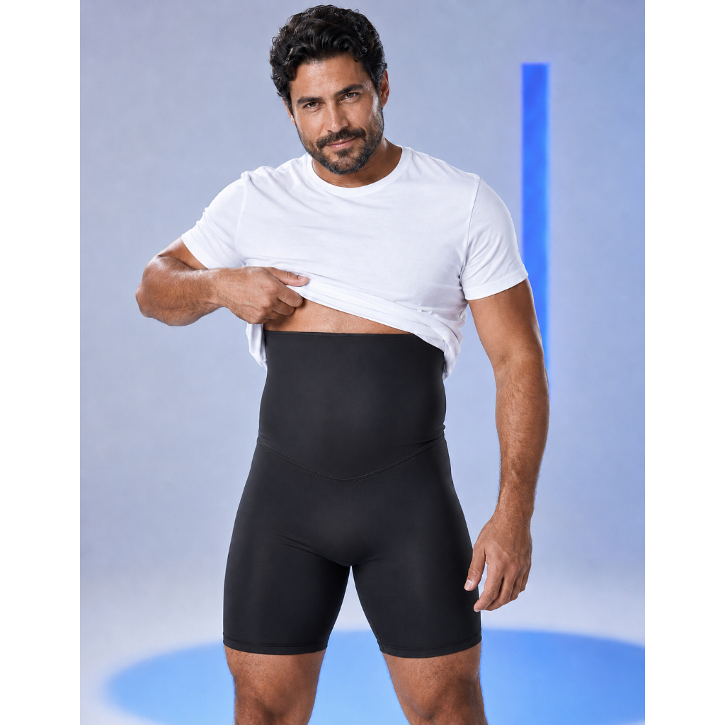 Bermuda Modeladora Masculino Alta Compressão Short Cinta Masculina Plus Size