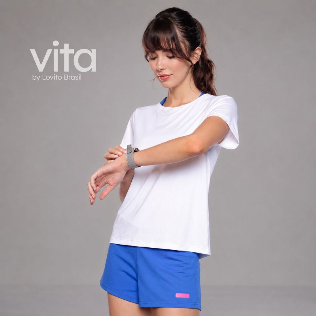 Lovito Camiseta Feminina Esportiva Básica Lisa Dryfit LB1246BRL1276