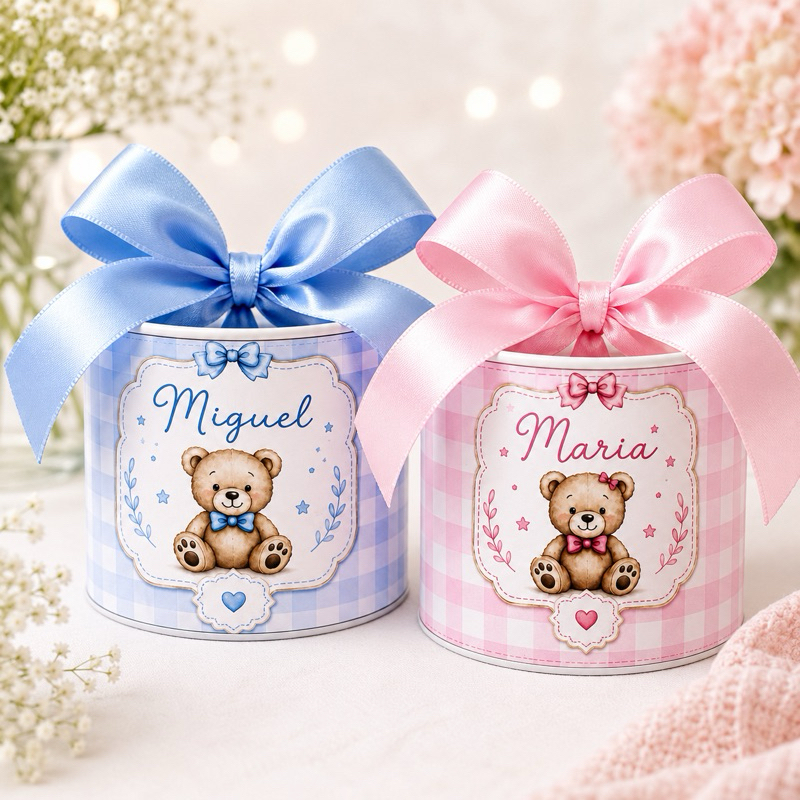 Kit 10 Tubolatas 5x6 Personalizadas Lembrancinha Infantil Festa Aniversário + Laço