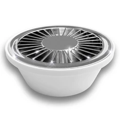 Ralo Sifonado Cônico Redondo 100x40mm Branco Grelha Cromada Em ABS (Cod028)