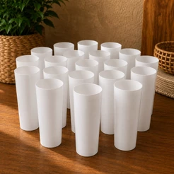 50 Copo Long Drink 350ml Várias Cores Não Personalizado Transfer Laser Festa