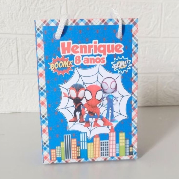 Sacolinha Homem Aranha Personalizada| Festa Infantil|Lembrancinhas|Aniversário|mesversário|supresa