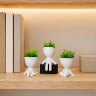 Flores Artificiais com Vaso incluso | Mini Vaso 6cm Plástico | Enfeite Decorativo Arranjo…