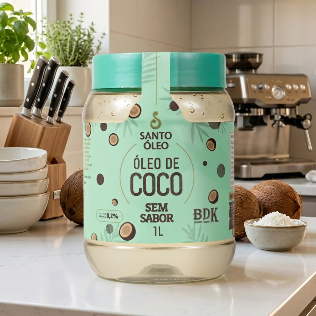 Óleo de Coco Sem Sabor 1L Santo Óleo — imagem 2 de 2
