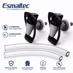 Kit 2 Torneiras + 2 Mangueiras Bebedouro para o Esmaltec EGC35