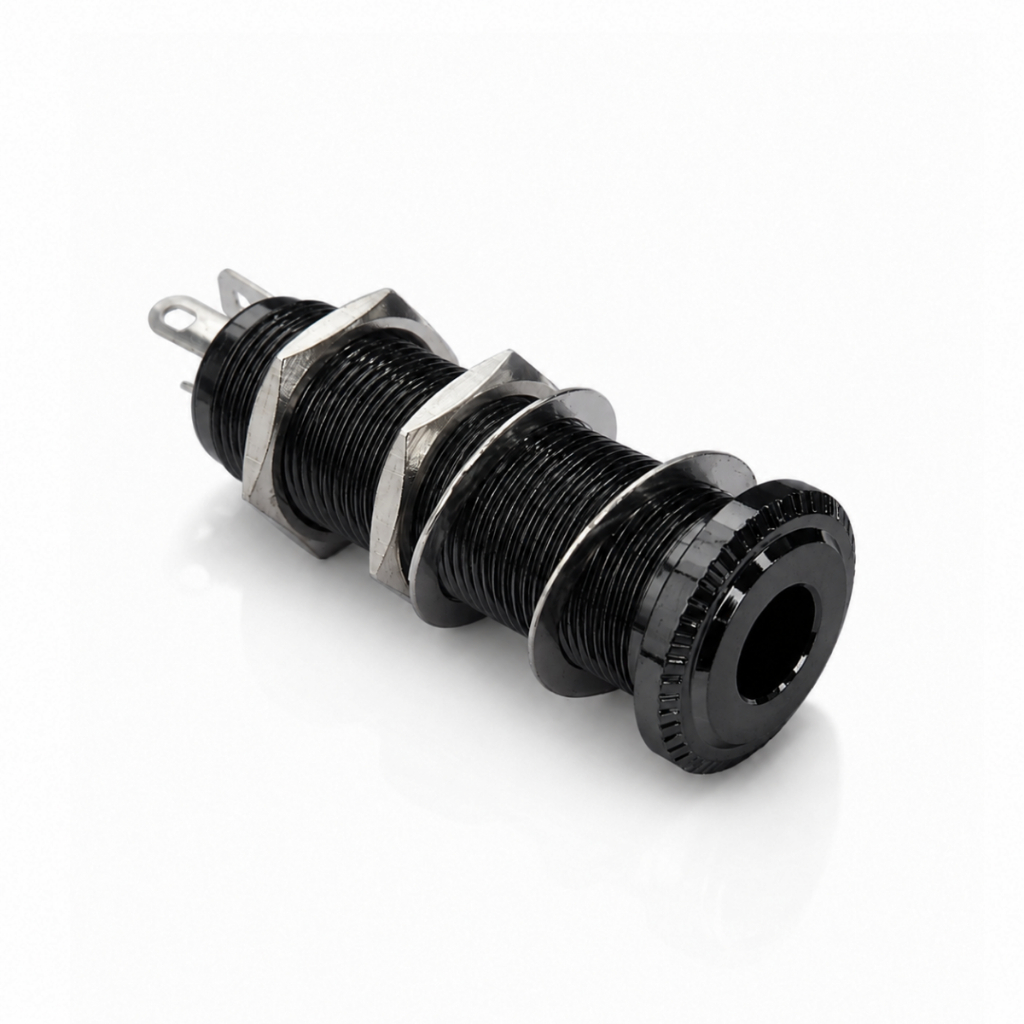 Jack P10 Stereo Black Preto Cilindrico Guitarra Baixo