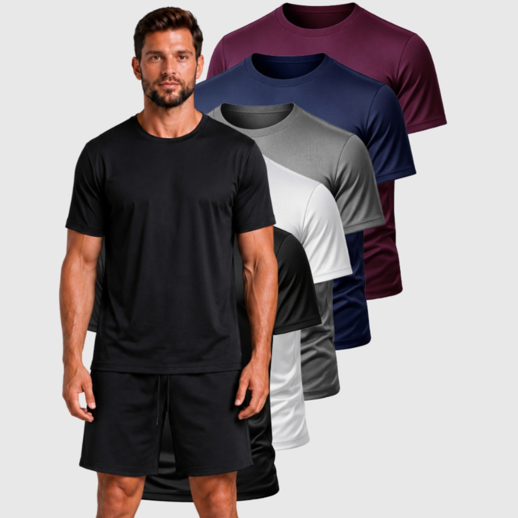 Kit 2 Camisas Camisetas Masculinas Dry Fit Anti Suor Termica Leve Ideal Para Academia Esportes Lazer
