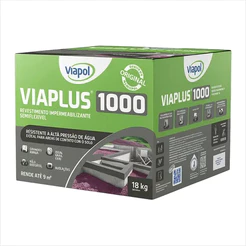 Argamassa Impermeabilizante Semi Flexive Viaplus 1000 Viapol 18kg Revestimento Para Infiltração Umidade