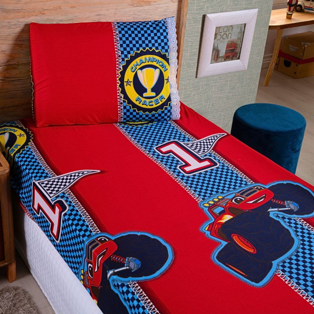 Jg Solteiro 2 Pçs Micropercal Estampado Infantil