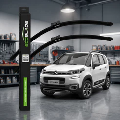 Par de Palhetas Limpador Parabrisa Ecoblade Citroen Aircross 2016 A 2024 Alta Durabilidade Silicone Silenciosa Premium