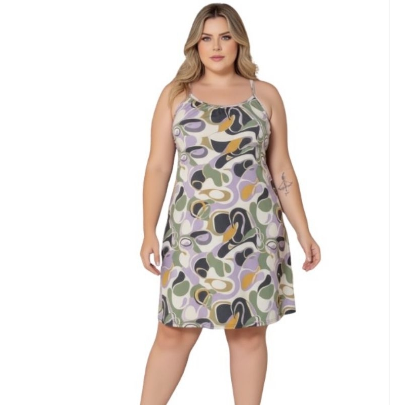 Vestido Feminino Regata Liganete Malha Fria Verão Soltinho Fresquinho Estampado