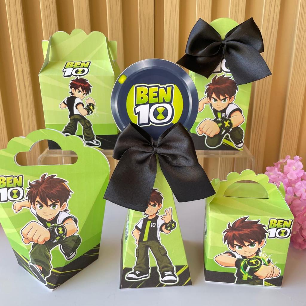 Kit Personalizados Ben 10 | PRÉ-MONTADO | Lembrancinhas Festa de Aniversário Caixinhas Personalizados